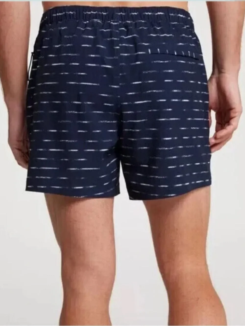 VRST 5” Resort Shorts NWT Men's Medium Navy Sand Washed Stripe Swim Shorts
